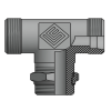 Адаптер ТС тройник P= 6 12x1.5 - BSPP 1/8"(ш) контргайка (гориз.) (Vitillo SPA)