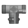 Адаптер ТС тройник P=35 45x2 - Metric 42x2(ш) контргайка+o.r. (гориз.) (Vitillo SPA)