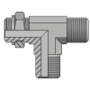 Адаптер тройник BSP(ш) 1/4" - BSPP(ш) 1/4" o.r.+ контргайка - BSP(ш) 1/4" (Vitillo SPA)