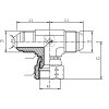 Адаптер тройник JIC(ш) 3/4" - JIC(ш) 3/4" - JIC(г) 3/4" (Vitillo SPA)