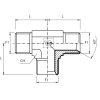 Адаптер тройник ORFS(ш) 11/16" (Vitillo SPA)